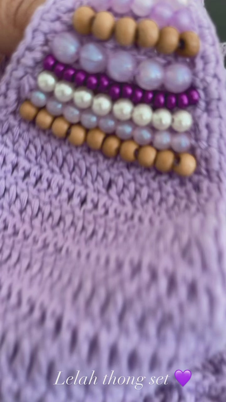 Lelah Beaded Crochet Bikini Set